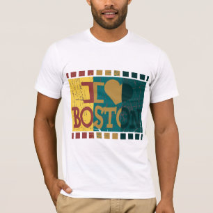 I Liebe (Herz) Boston - Vintag Boston T-Shirt