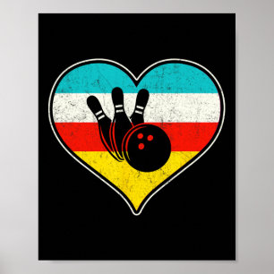 I Liebe (Herz) Bowling Poster