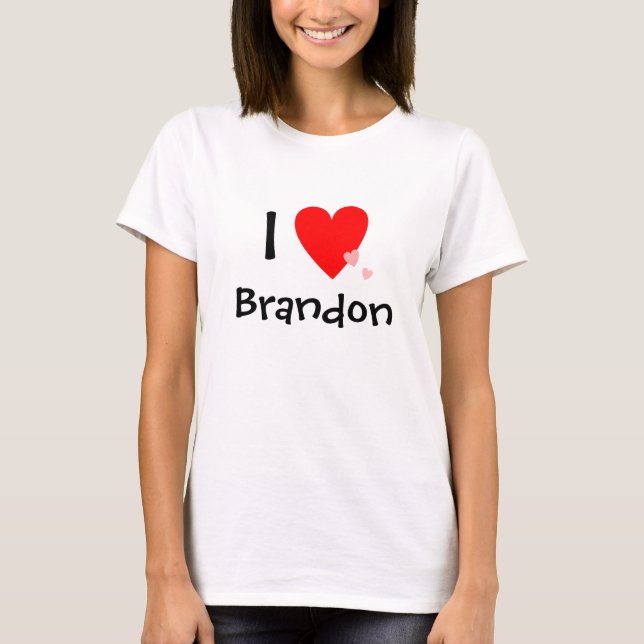 I Liebe (Herz) Brandon T-Shirt (Vorderseite)