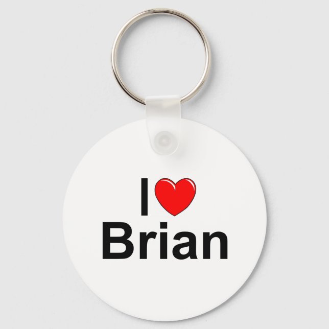 I Liebe (Herz) Brian Schlüsselanhänger (Vorderseite)