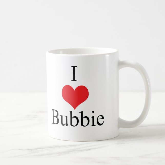 I Liebe (Herz) Bubbie Kaffeetasse (Rechts)