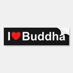 I Liebe (Herz) Buddha Autoaufkleber