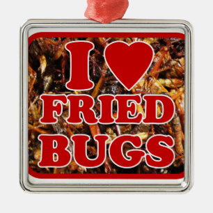 I Liebe (Herz): Bugs / essbare Insekten Ornament Aus Metall