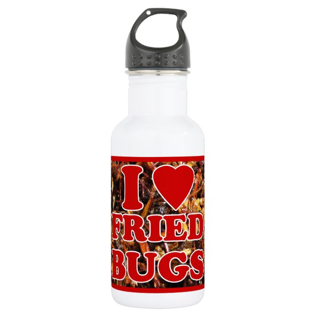 I Liebe (Herz): Bugs / essbare Insekten Trinkflasche (Vorderseite)