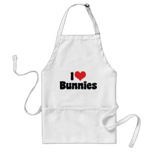I Liebe Herz Bunny Rabbits Schürze