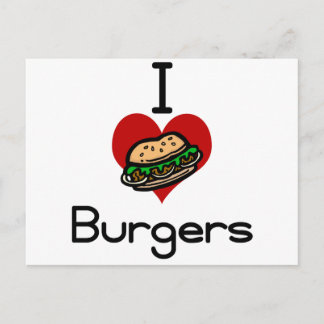 I Liebe-Herz-Burger Postkarte