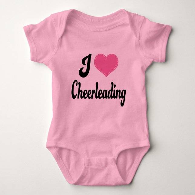 I Liebe (Herz) Cheerleading Baby Strampler (Vorderseite)
