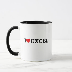 I Liebe Herz Excel Funny Spreadsheet Lover Tasse