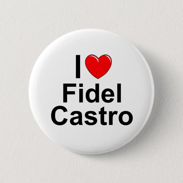 I Liebe (Herz) Fidel Castro Button (Vorderseite)