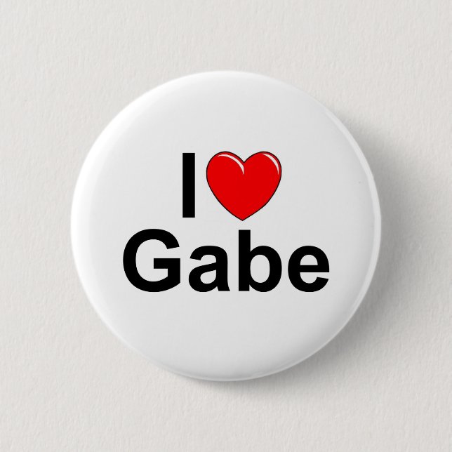 I Liebe (Herz) Gabe Button (Vorderseite)