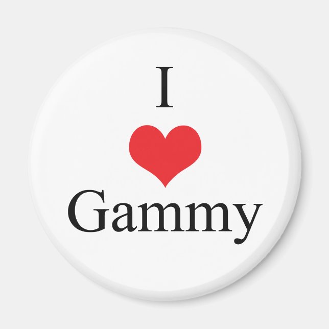 I Liebe (Herz) Gammy Magnet (Vorne)