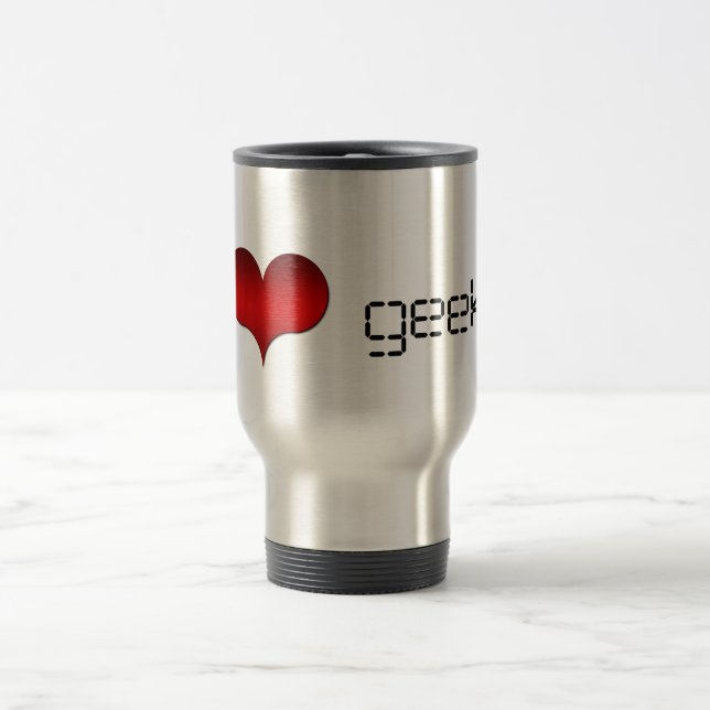 I Liebe (Herz) Geeks Tasse (Mittel)