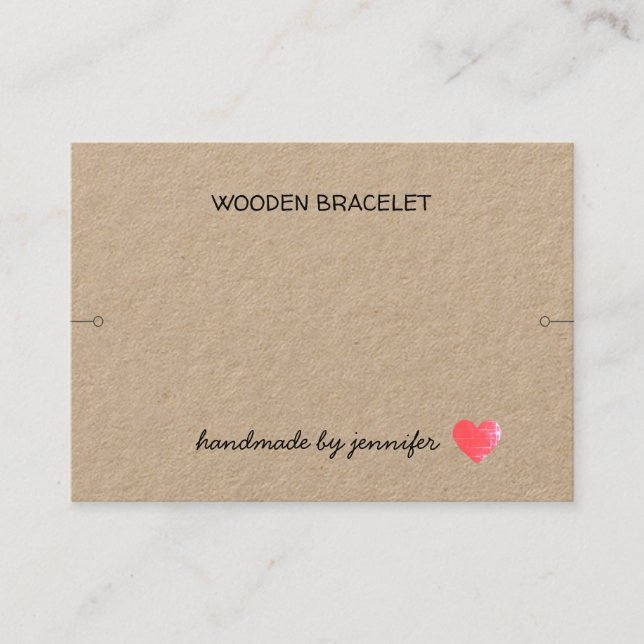 I Liebe Herz Handarbeit von Name Bracelet Inhaber  Visitenkarte (Vorderseite)