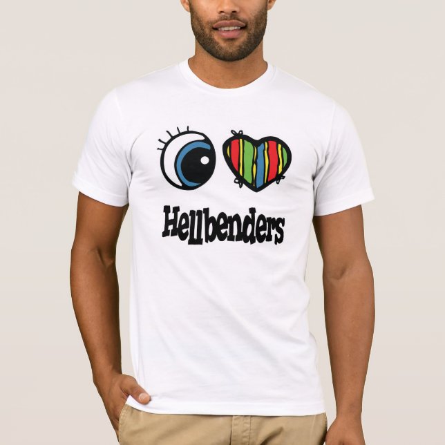 I Liebe (Herz) Hellbender T-Shirt (Vorderseite)