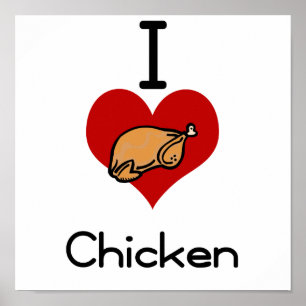 I Liebe-Herz-Huhn Poster