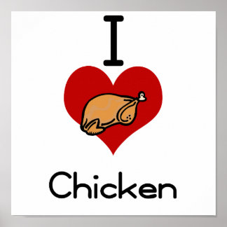 I Liebe-Herz-Huhn Poster