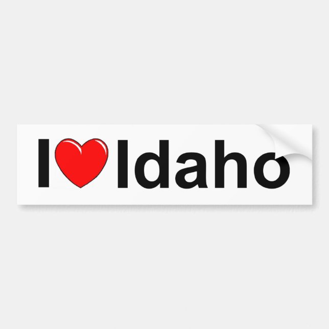 I Liebe (Herz) Idaho Autoaufkleber (Vorne)