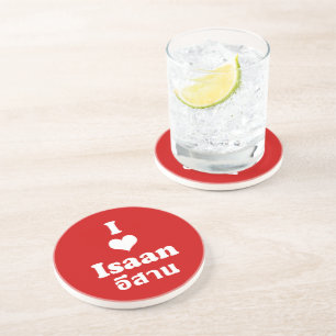 I Liebe (Herz) Isaan Getränkeuntersetzer