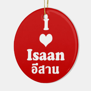 I Liebe (Herz) Isaan Keramikornament