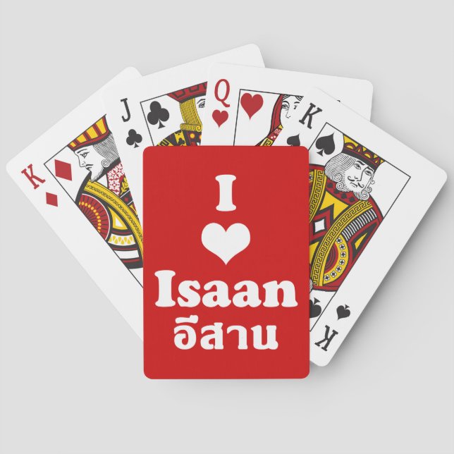 I Liebe (Herz) Isaan Spielkarten (Rückseite)
