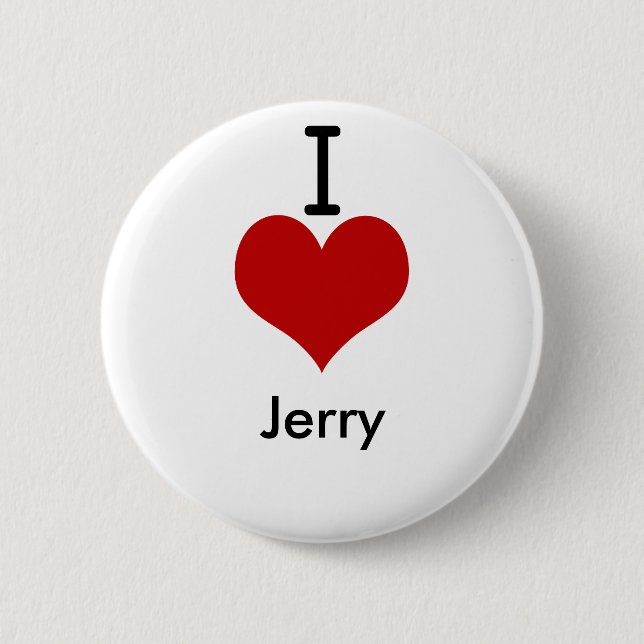 I Liebe (Herz) Jerry Button (Vorderseite)