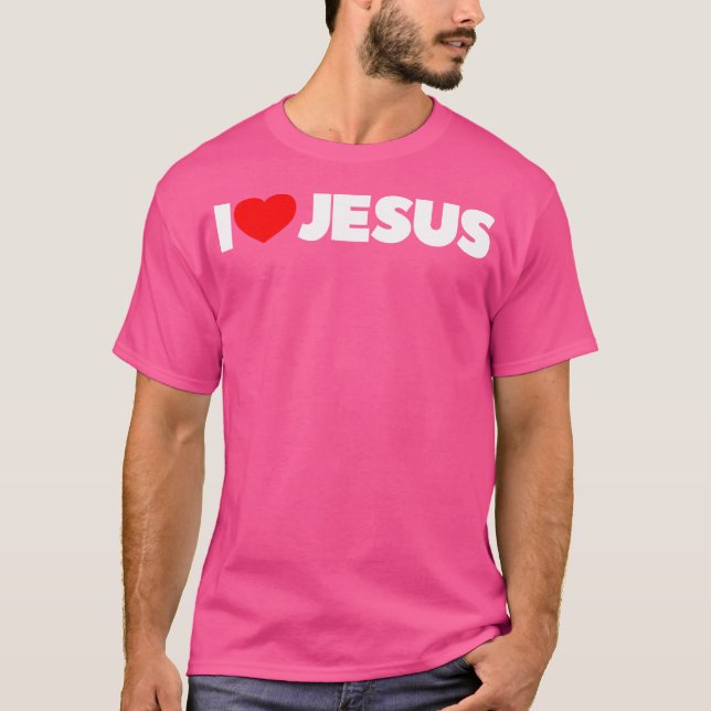 I Liebe (Herz) Jesus T-Shirt (Vorderseite)