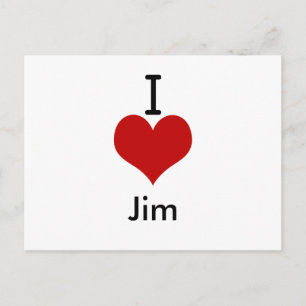 I Liebe (Herz) Jim Postkarte