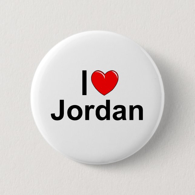 I Liebe (Herz) Jordanien Button (Vorderseite)
