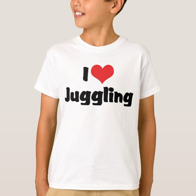 I Liebe Herz Juggling T-Shirt (Vorderseite)