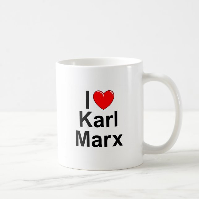 I Liebe (Herz) Karl Marx Kaffeetasse (Rechts)