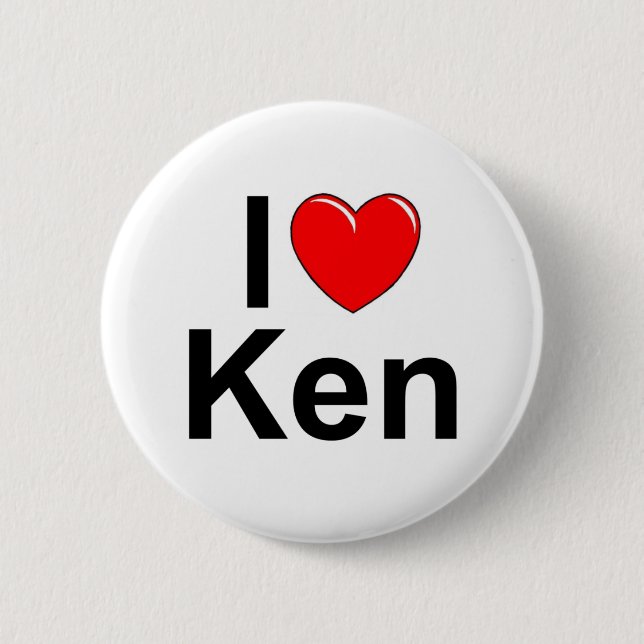 I Liebe (Herz) Ken Button (Vorderseite)