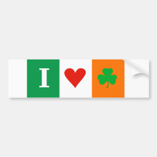 I Liebe-Herz-Kleeblatt-Irland-Raum-Autoaufkleber Autoaufkleber