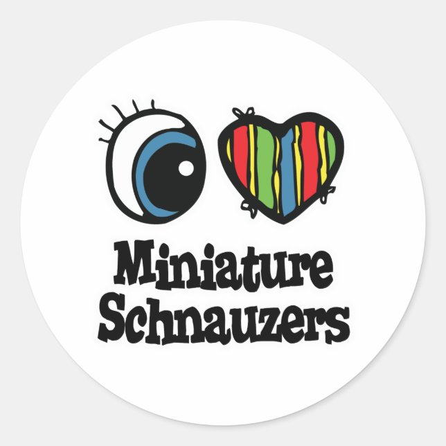 I Liebe (Herz) Kleinzüchter Runder Aufkleber (Vorderseite)