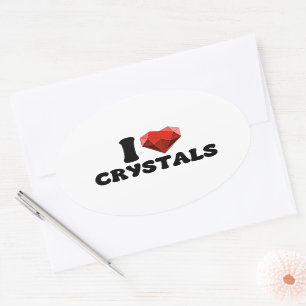 I Liebe Herz Kristallwaren Single Valentinisches G Ovaler Aufkleber
