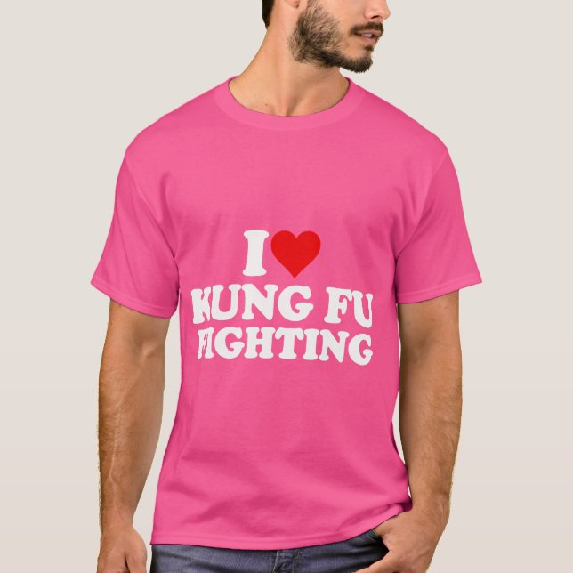 I Liebe Herz Kung Fu Kämpfe T-Shirt (Vorderseite)