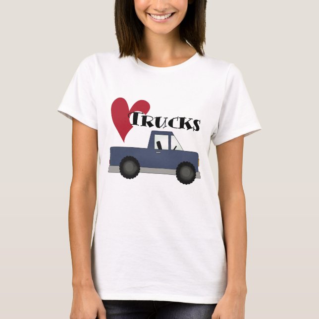I Liebe (Herz) LKWs Shirts und Geschenke (Vorderseite)