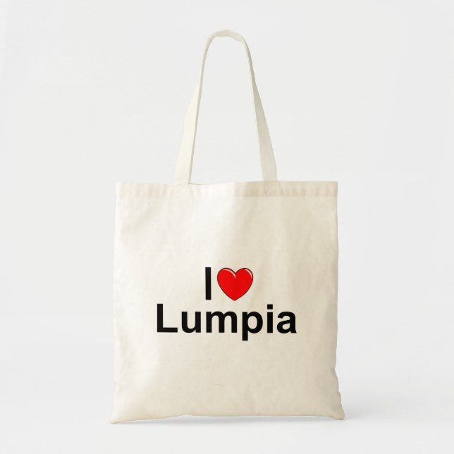 I Liebe (Herz) Lumpia Tragetasche (Vorne)