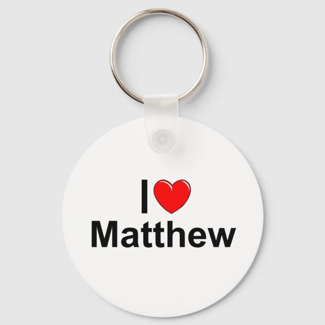 I Liebe (Herz) Matthew Schlüsselanhänger (Vorderseite)