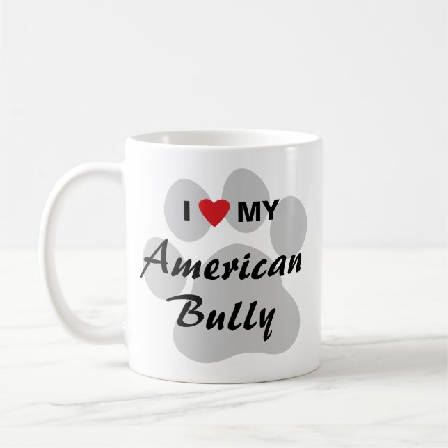 I Liebe (Herz) mein amerikanischer Tyrann Tasse (Links)