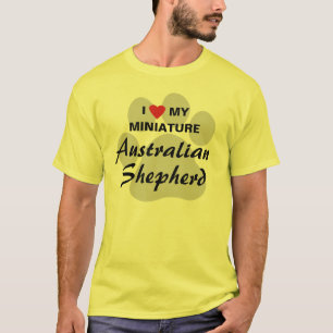 I Liebe (Herz) mein australischer Miniaturschäfer T-Shirt