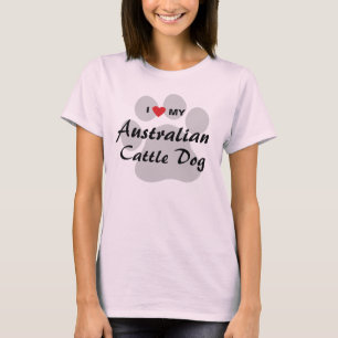 I Liebe (Herz) Mein australischer Rinder-Hund lieb T-Shirt