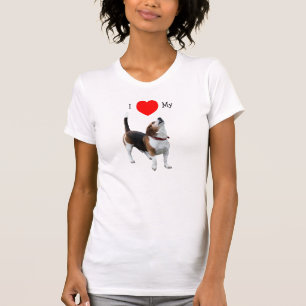 I Liebe-Herz mein Beagle-HundeT - Shirt
