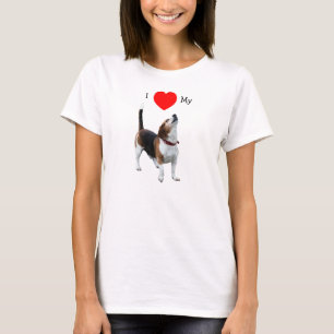 I Liebe-Herz mein Beagle-HundeT - Shirt