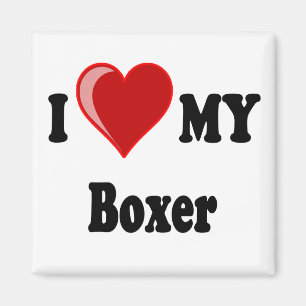 I Liebe (Herz) mein Boxer-Hund Magnet