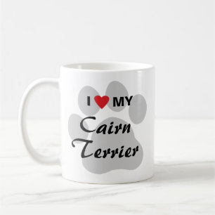 I Liebe (Herz) mein Cairn-Terrier Pawprint Tasse