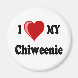 I Liebe (Herz) mein Chiweenie Hund Magnet
