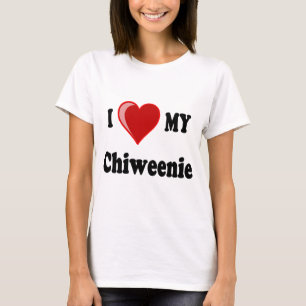 I Liebe (Herz) mein Chiweenie Hund T-Shirt