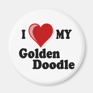 I Liebe (Herz) Mein Goldener Doodle Hund Magnet