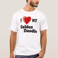 I Liebe (Herz) mein goldener Gekritzel-Hund