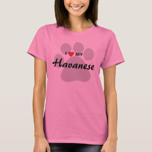 I Liebe (Herz) mein Havanese Hundeliebhaber-Shirt T-Shirt